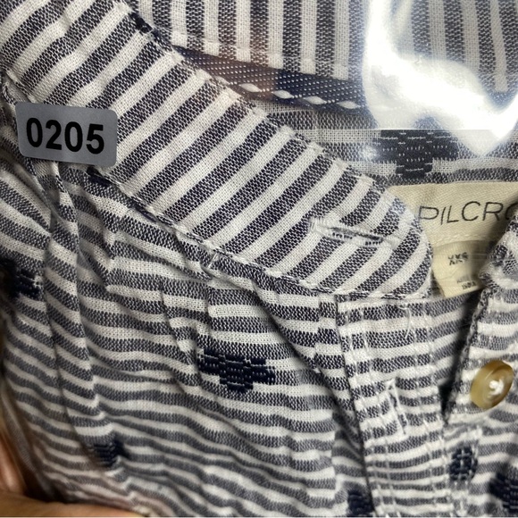 Anthropologie Pilcro Ruffle Balloon Long Sleeve Top Shirt Drawstring Boho XXS - Picture 12 of 12